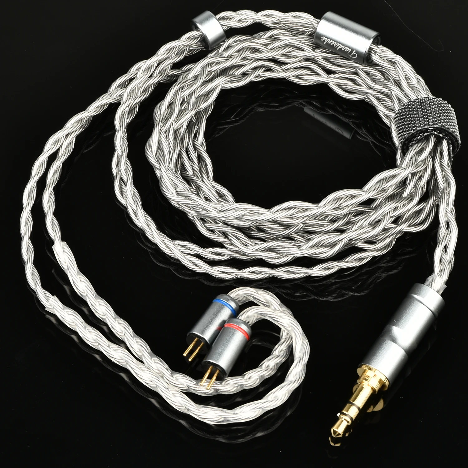 Tiandirehe 3,5/4,4 mm 4-adriges hochreines deutsches Kupfer versilbertes Balance-Kabel MMCX/QDC/0,78 2-poliges IEM-Kopfhörerkabel