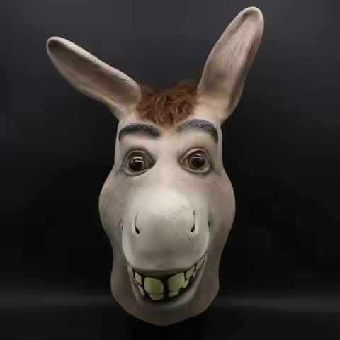 Shrek's Funny Donkey Mask Cosplay Costume Masquerade Masks Stage Props Animals Masks Halloween Costumes