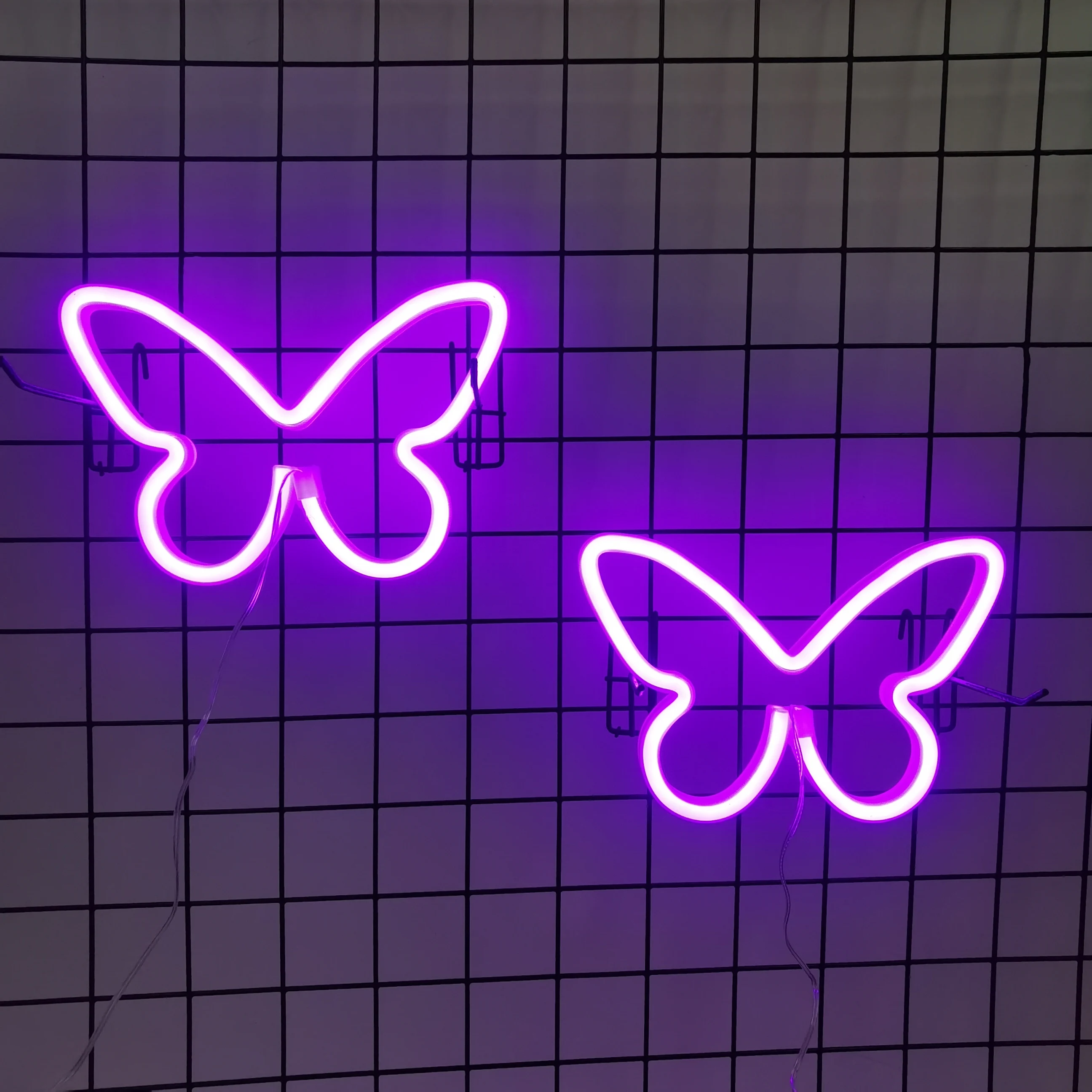 LED butterfly neon lights, USB or battery powered girl room wall decoration, wedding anniversary party supplies, birthday gifts