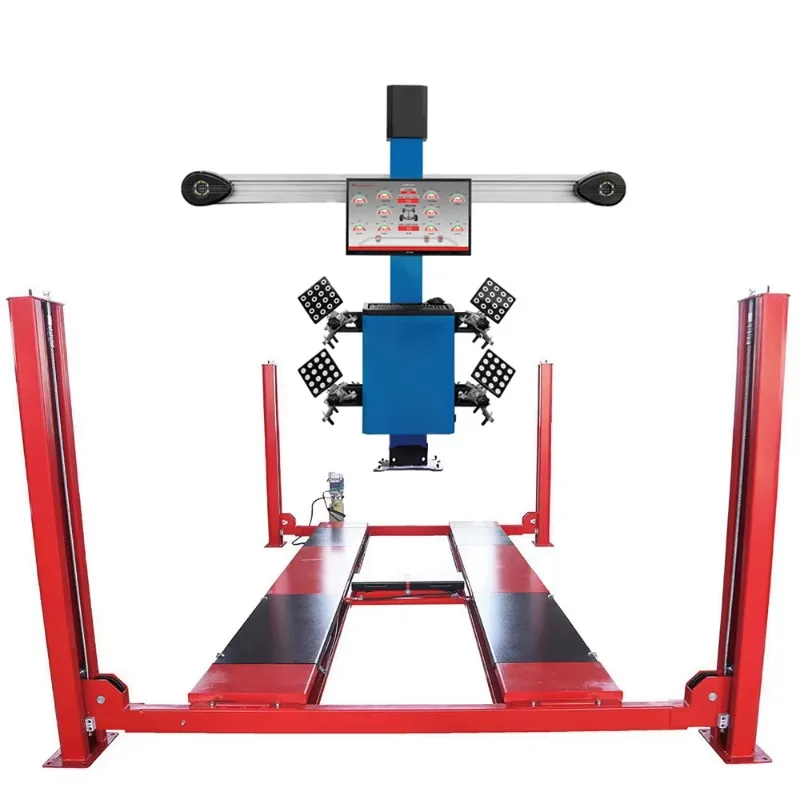 4 Post Four Cylinder Hydraulic Car Lift 3000kg Capacity CE Certified Garage Equipment Car Repair Center  Model 2.2Kw Motor
