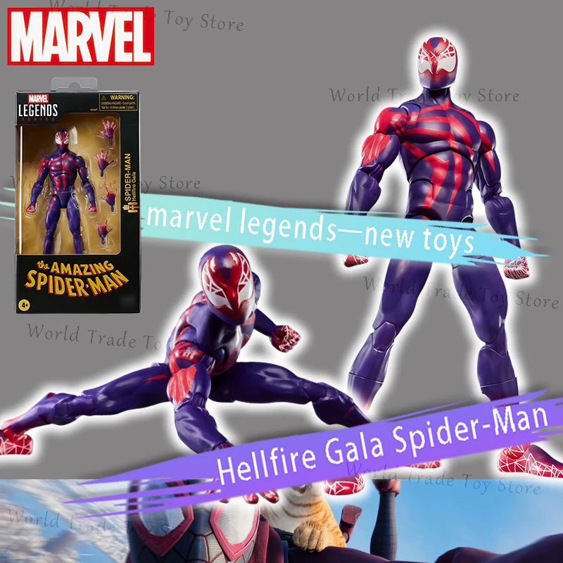 

【Presale】Marvel Legends Official Genuine New Toy Marvel Spider Man Series Hellfire Gala Spider Man Mobile Toy Gift