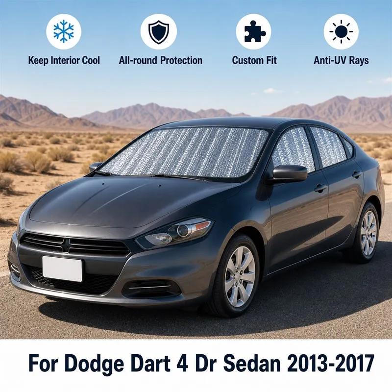 For Dodge Dart 4 Dr Sedan 2013-2017 Full Set Car Window Sunshades UV Block Privacy Heat Insulated Foldable Car Curtain