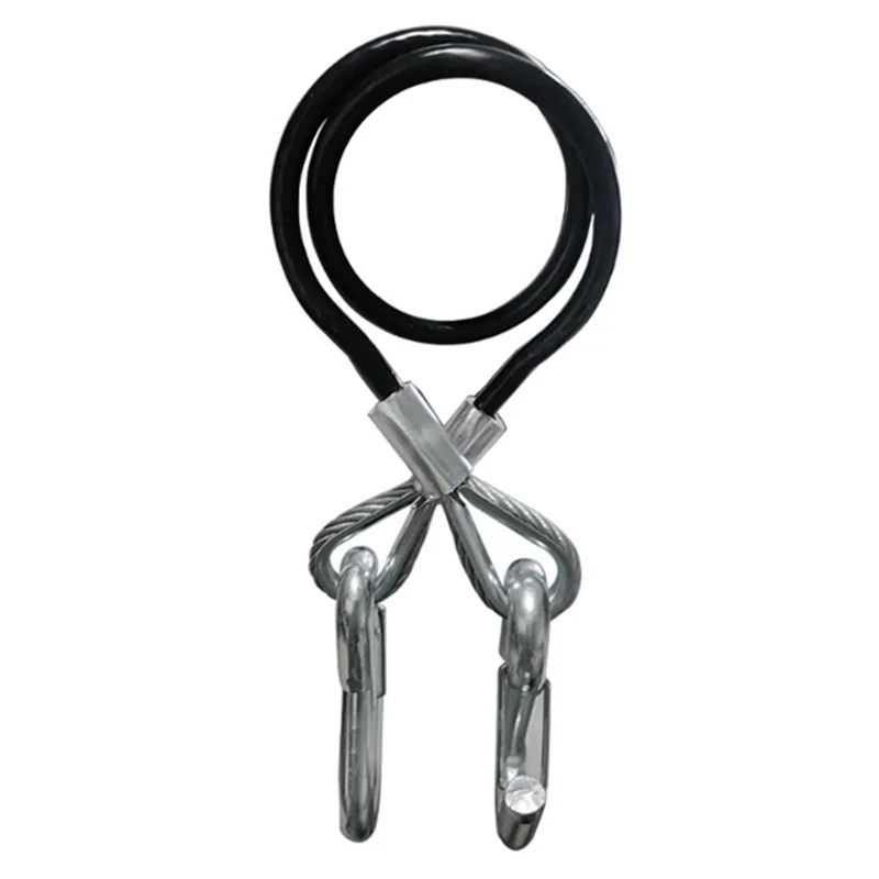 

Trailer Safety Towing Cable With Two S Hook 3500Lbs Load Bearing 70CM Maximum Extension Length Spring Towing Rope For RV