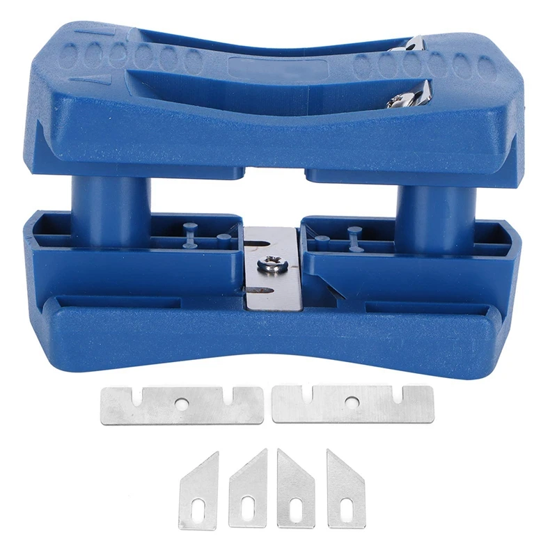 Edge Banding Trimmer Manual Wood Banding Trimming Machine Blue Plastic+Metal Furniture Tool