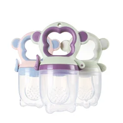 Baby Feeding Fresh Food Feeder Bite BPA Free Toddler Fruit Pacifier Silicone Teething Toy For Infant Soft Baby Teether