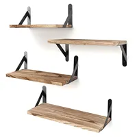 Wooden Wall-Mounted Storage Rack Bathroom Bedroom Living Room Simple Decorative Storage Shelf Organizer