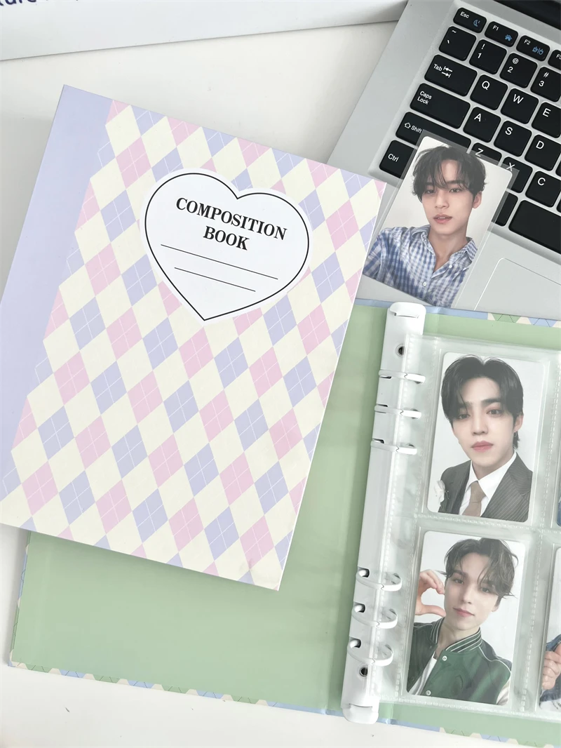 SKYSONIC A5 Creme Diamant Muster Fotoalbum Sammeln Buch Kpop Binder Cover Postkarten Ring Organizer DIY Nachfüllungen Lieferanten – Detail 35
