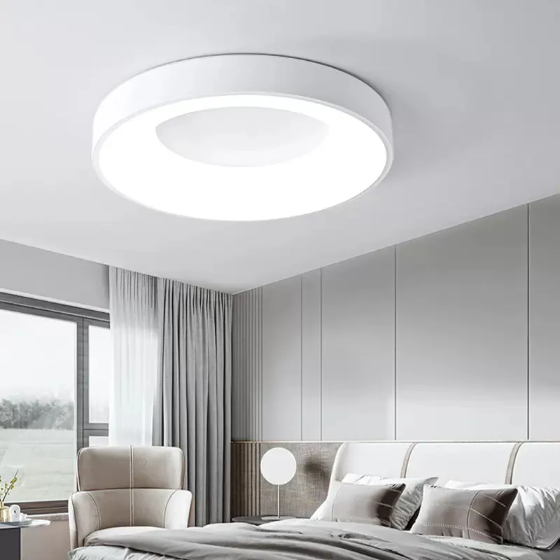 Imagem -03 - Nordic Circular Grain Led Candeeiro Lâmpada Macaron Quarto Moderno Estudo Varanda Quarto de Criança Home Light 60cm de Diâmetro 60cm