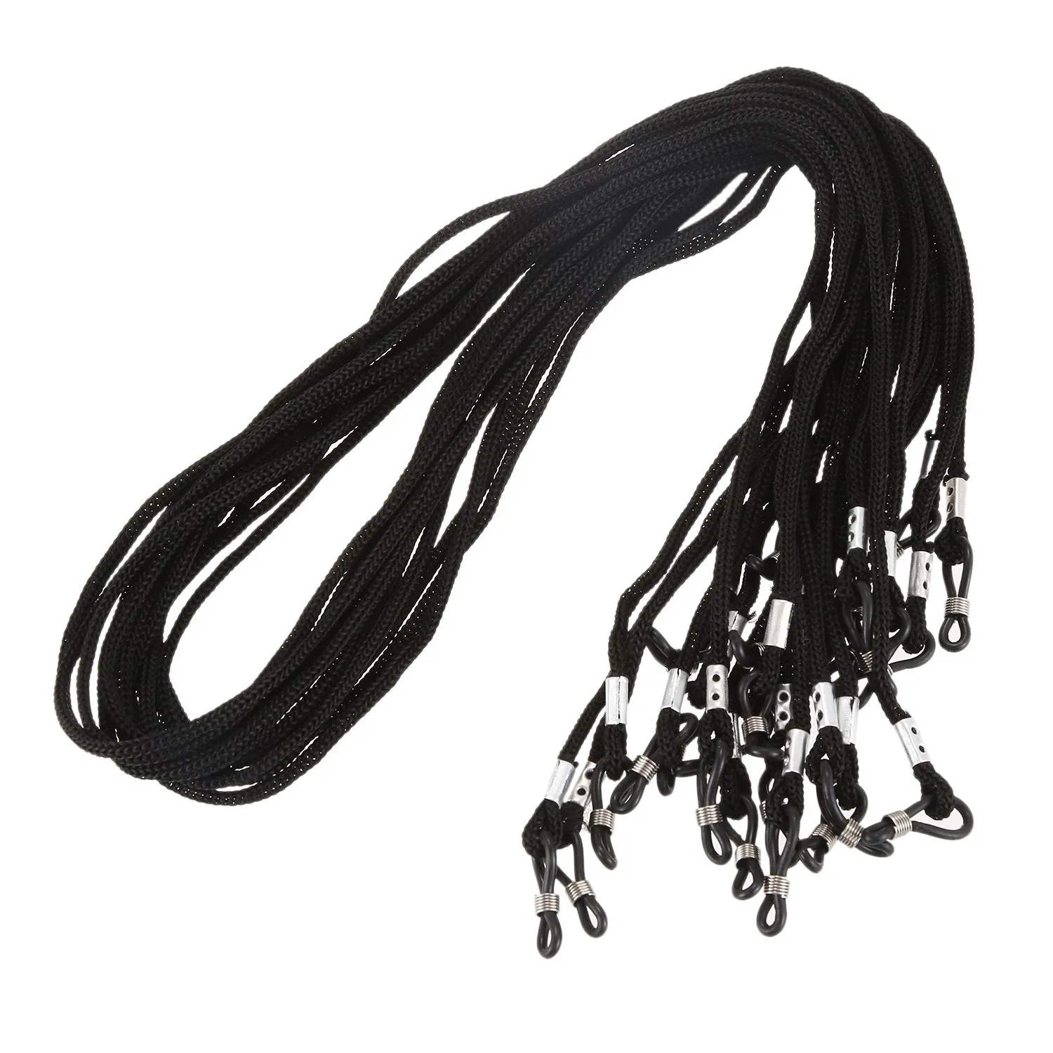 12pcs Nylon Eyeglass/Spectacle/Sunglass/Eyewear Cord Holder Neck String---Black