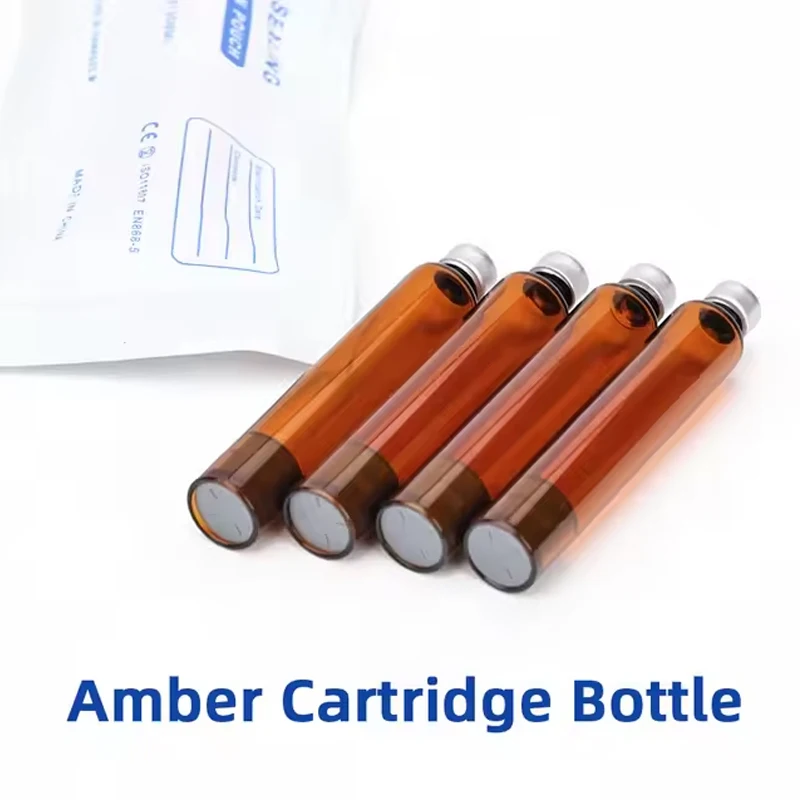 50/100pcs UV‑Blocking Long Tubular Amber Glass Cartridge, 3Ml Single Sterile Pack Medical‑Grade Glass Vial