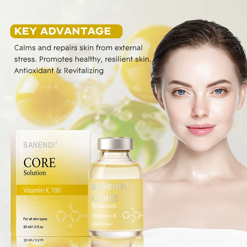 Sanendi كوريا للعناية بالبشرة 30 مل مصل حمض الهيالورونيك للوجه مع محلول Exo للترطيب اليومي والمغذي C