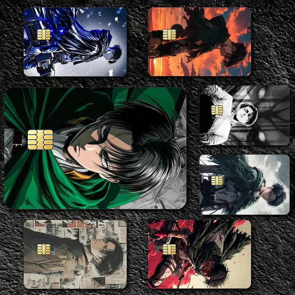 

L-Levi A-Ackerman Credit Card Skin Stickers For VISA Bank Bus Metro Access Card Protective Film Cover Sticker