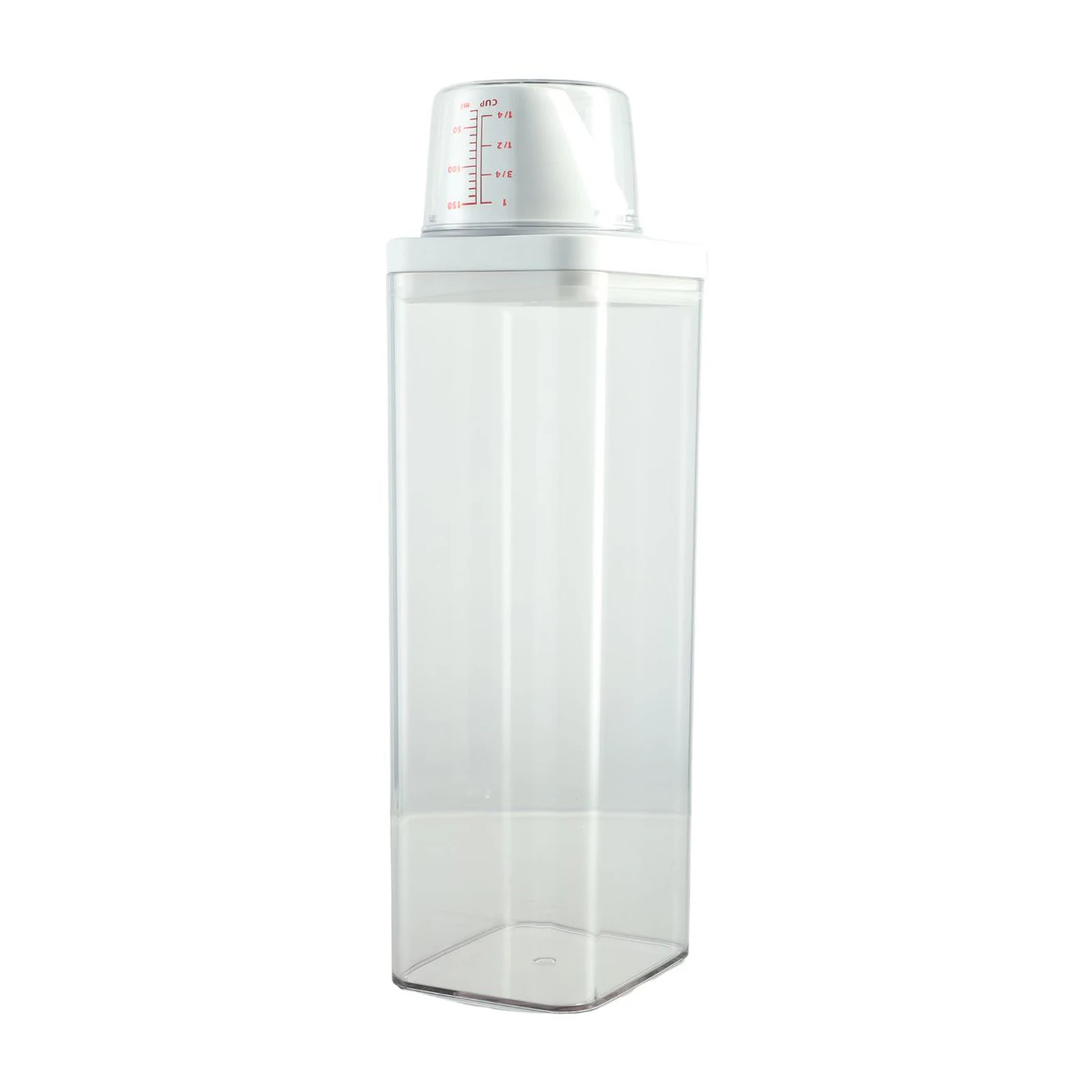 Laundry Powder Container with Spill Proof Lid and Measuring Cup Designed for Organized Storage and Precise Detergent Use