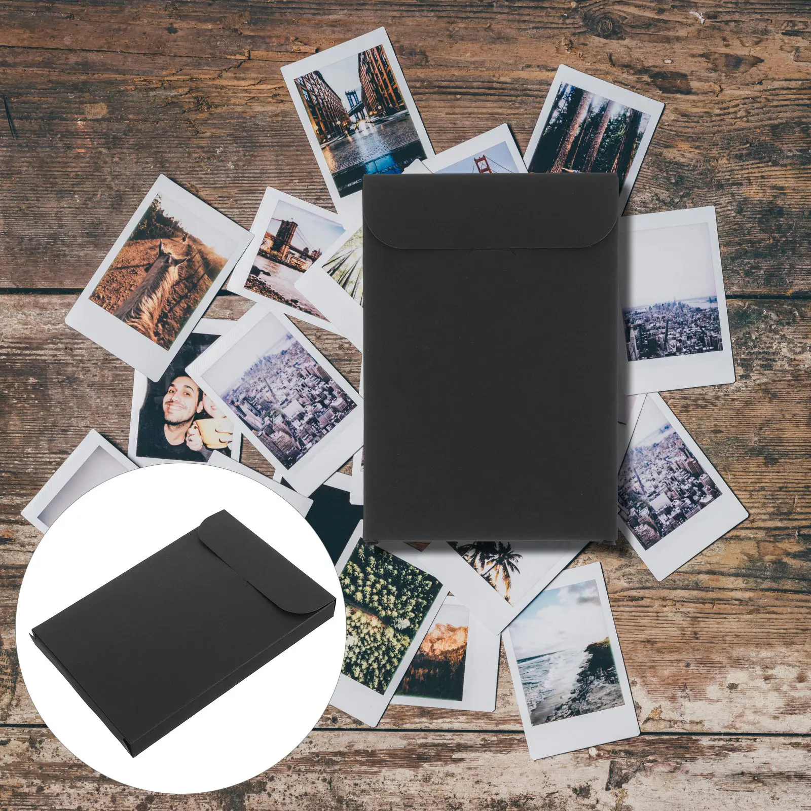 

20 шт. прочных коробок для открыток из крафт-бумаги, гладкая текстура, простота использования, компактное решение для хранения открыток, фотографий, карточек