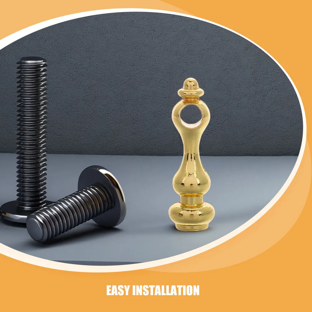 1Set Metal Glass Railing Connectors Set Cabinet Post End Caps Spindles Corner Countertop Furniture Hardware for Indoor Wine Cart