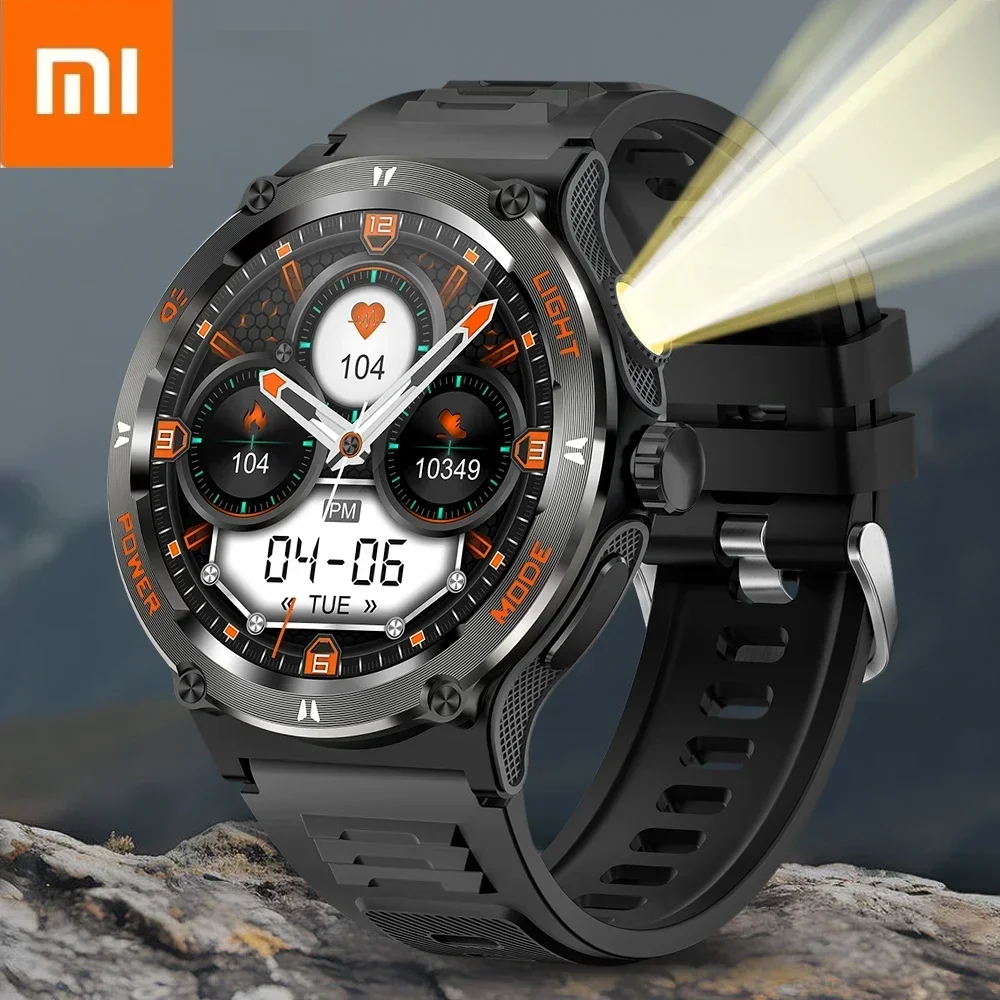 Xiaomi HD Bluetooth Call Compass Flashlight Outdoor Smart Watch Sports Health Monitoring Smart Watch For Android IOS KT76