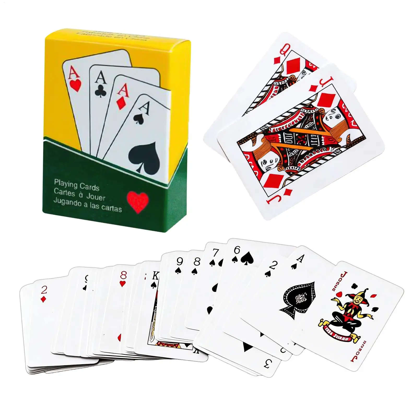 Mini Playing Cards Portable Travel Poker Card Tabletop Game for Kids Teens Adults Magicians Players Collectors Travelers