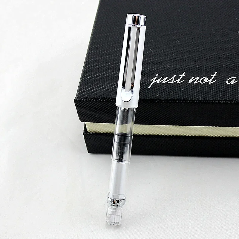 新しい透明な樹脂製万年筆,ef/fペン先,0.38/0.5mm,オフィスやビジネス