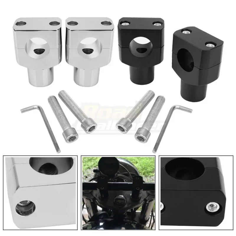 

Motorcycle 1" Handlebar Risers Kit Mount Clamp Aluminum for Harley Honda Kawasaki Suzuki Yamaha 25mm Handle Bars