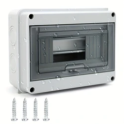 DONGY IOutdoor Power Distribution Box With Circuit Breaker - Durable, Waterproof, Clear Cover for Household Safety Boxes