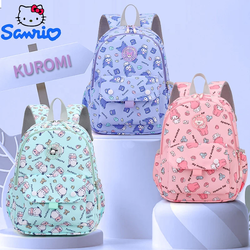 

Sanrio Backpack Cinnamoroll School Bag Kuromi My Melody Hello Kitty Schoolbag Large Capacity Fashion Women Travel Bag Girls Gift