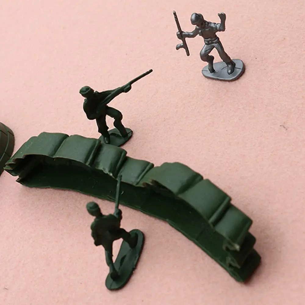 Children Tanks Turret  Toy  Men Figures 12 Poses Plastic Soldiers