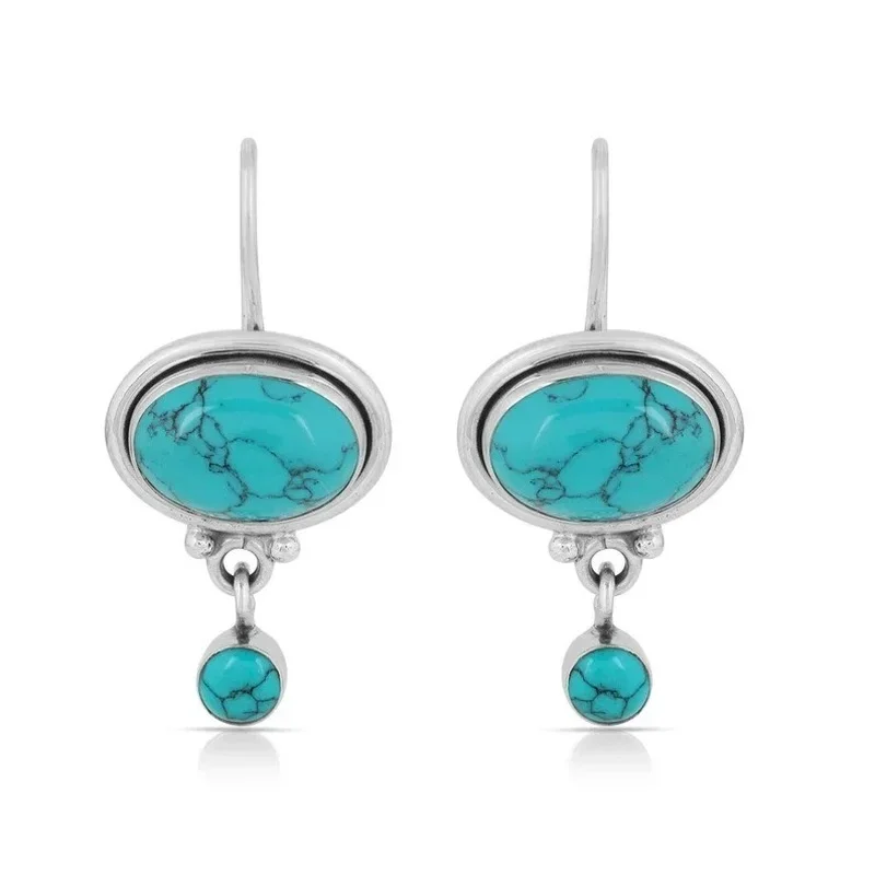 Boho Unique  Earrings For Women Handmade  Ancient Design Natural Drop Hook Earrings Mother Day Gift image 4