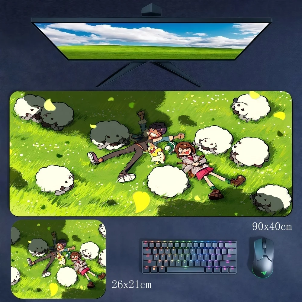High Definition High Quality Rubber Mouse Pad Cartoon Animation Cute Pokémon Exquisite Edge Lock Rubber Mouse Pad Wrist Desk Pad