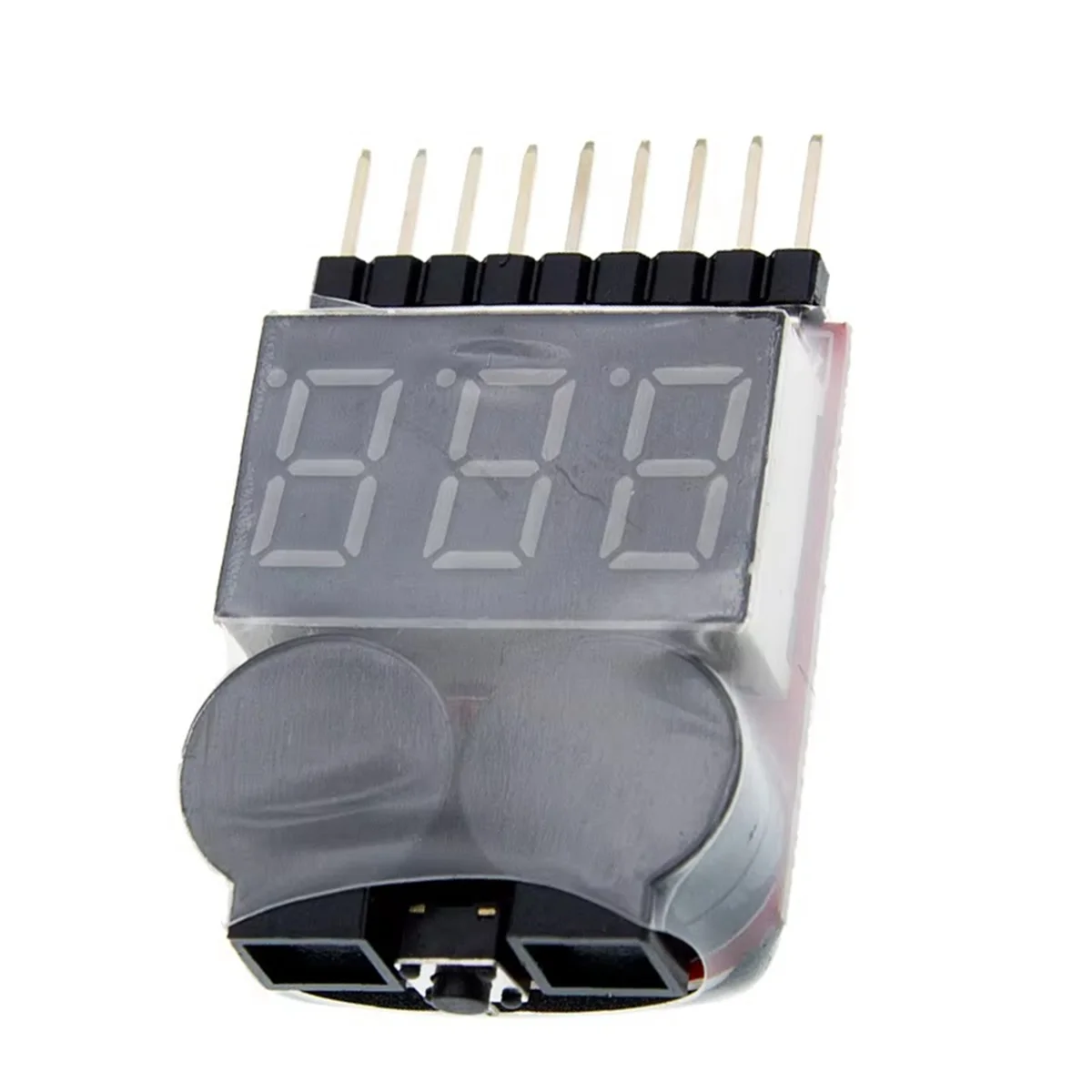 BISMZ BBX1-8S 1-8S 2IN1 Lipo Battery Voltage Tester/Low Voltage Buzzer Alarm/Battery Voltage Checker Dual Speaker,Without Case