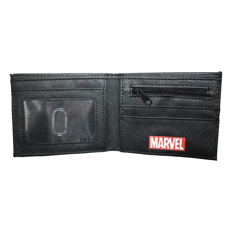 PVC Marvel Hero Deadpool Wallet Cute Design High Quality Short Purse with Coin Pocket for Young