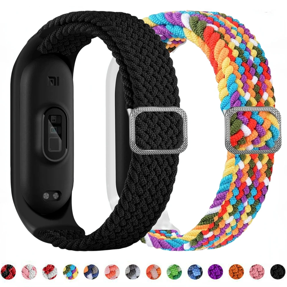 

Elastic Nylon Strap for Xiaomi Mi Band 7 6 5 4 3 Bracelet Adjustable Wristband for Mi Band 6 5 NFC Mi Band 4 3 Smart Watch Strap