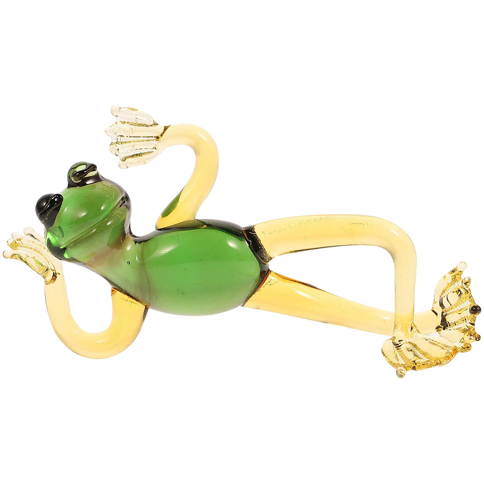 

Crystal Frog Desktop Statue Handmade Rock Crystal Frog Decoration Table Desktop Ornament for Home Office Use Decorative Statue