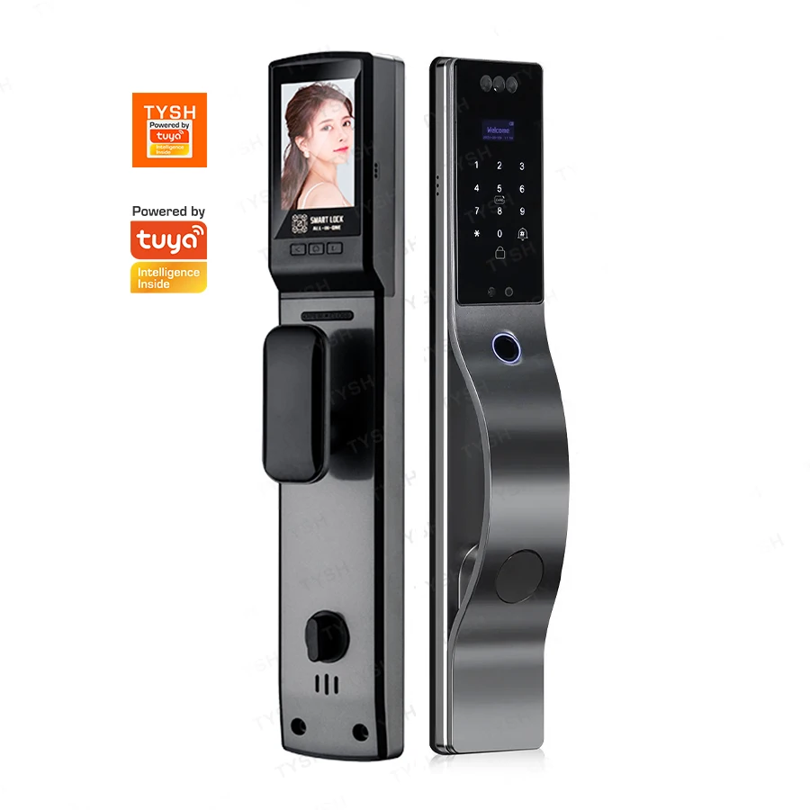 

STLF Ai Automatic Electronic Digital Lock Cerradura Inteligente Wifi App Fingerprint Card 3d Face Recognition Smart Door Lock