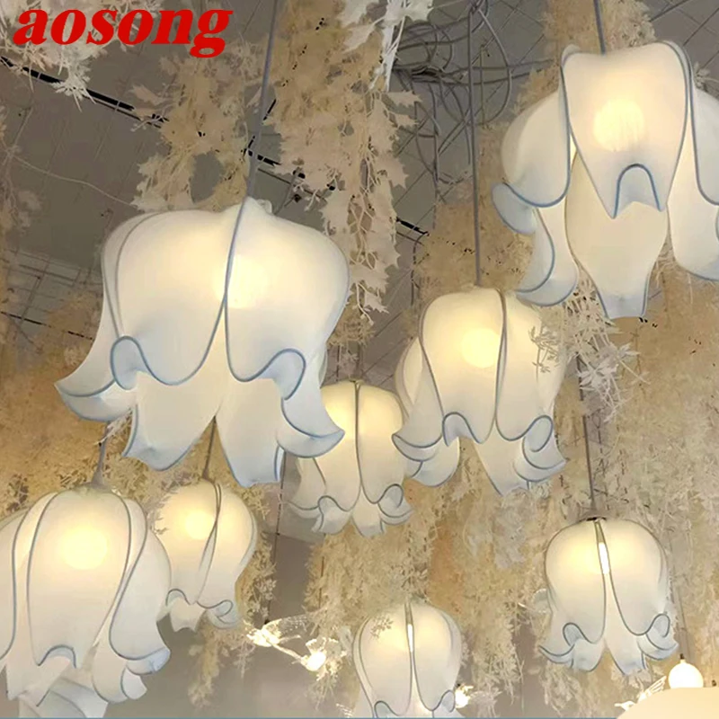 AOSONG Modern Wedding Lamp Festival Lights Atmosphere LED Light for Party Stage Road Lead Little Fresh Flower Background Decorat