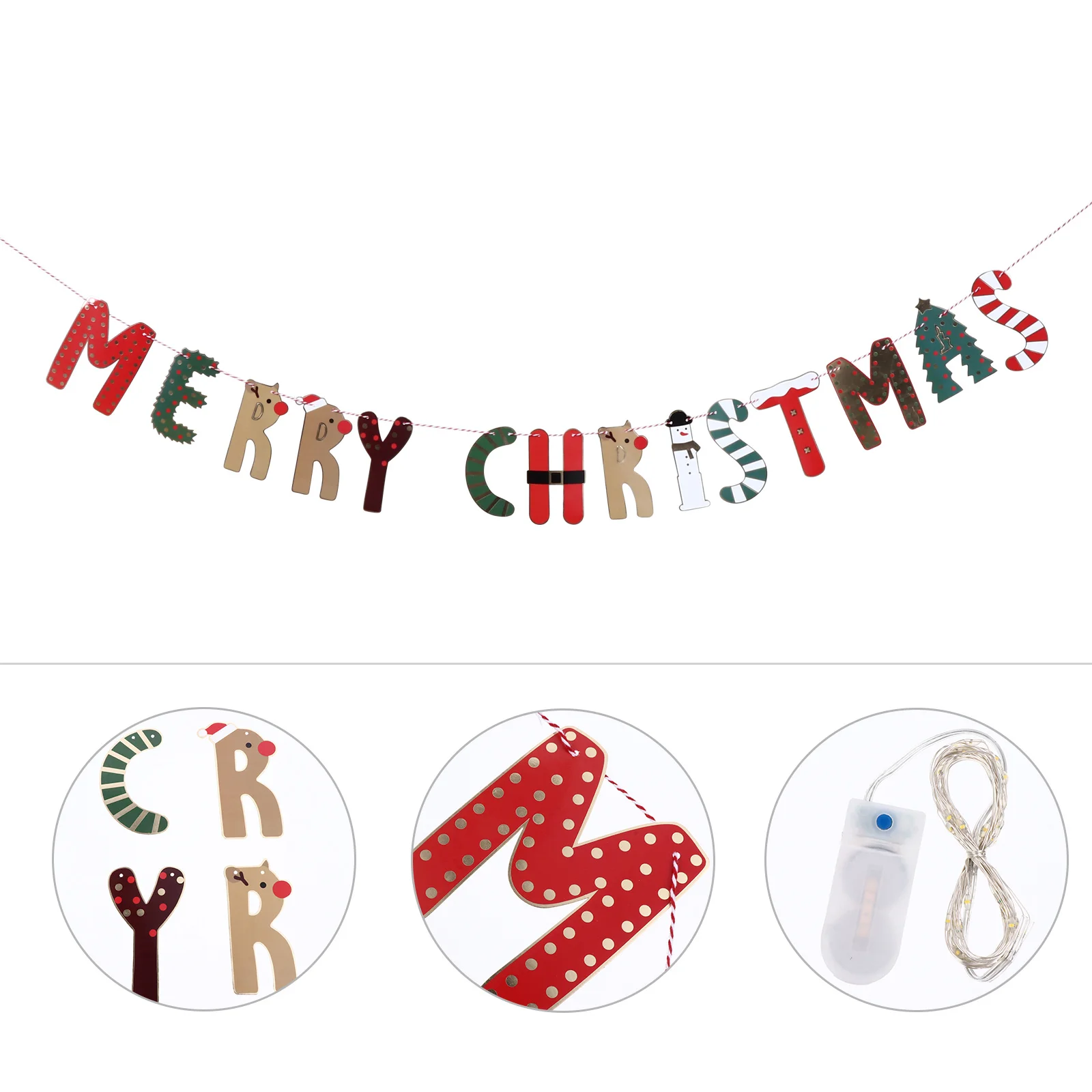 

1 Set Christmas Tinsel Garland Hanging Decoration Reusable Lightweight Pendant For Indoor Wall Door Xmas Party Banner Festive
