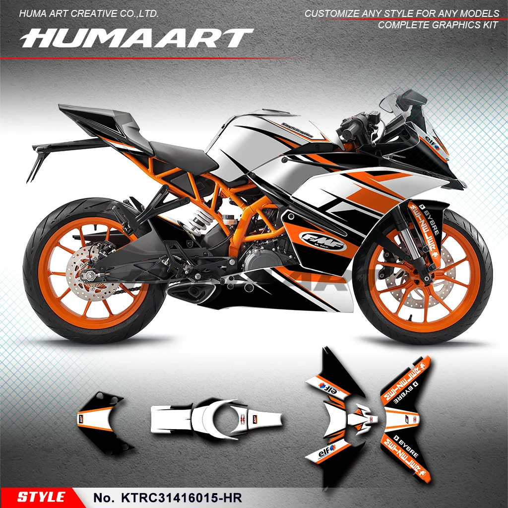 Виниловые наклейки на мотоцикл HUMAART для KTM RC 125 200 RC125 RC200 2014 2015 2016