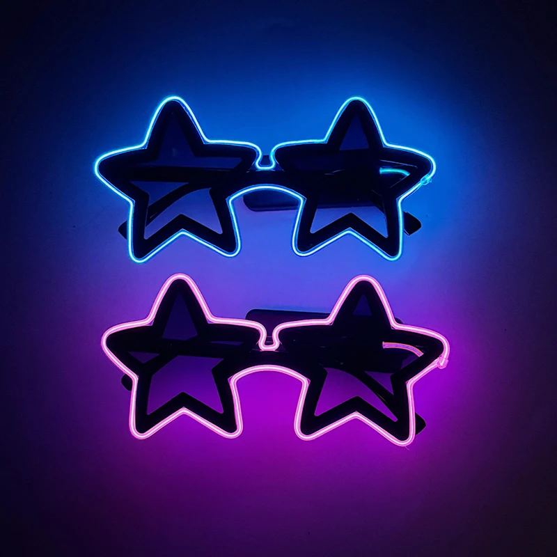 Oculos-de-neon-em-forma-de-estrela-brilhante-fluorescentes-iluminados-para-performance-em-palco-suprimentos-de-personalidade-luminoso-piscante-adereco-para-foto