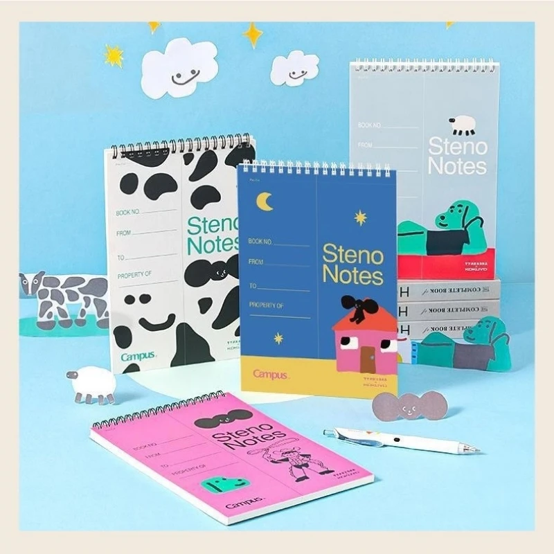 Kokuyo Steno Notes Book Campus & TYAKASHA A5 Size 60 Sheets Line Paper Notebook Diary Memo Office Notepad School F7296