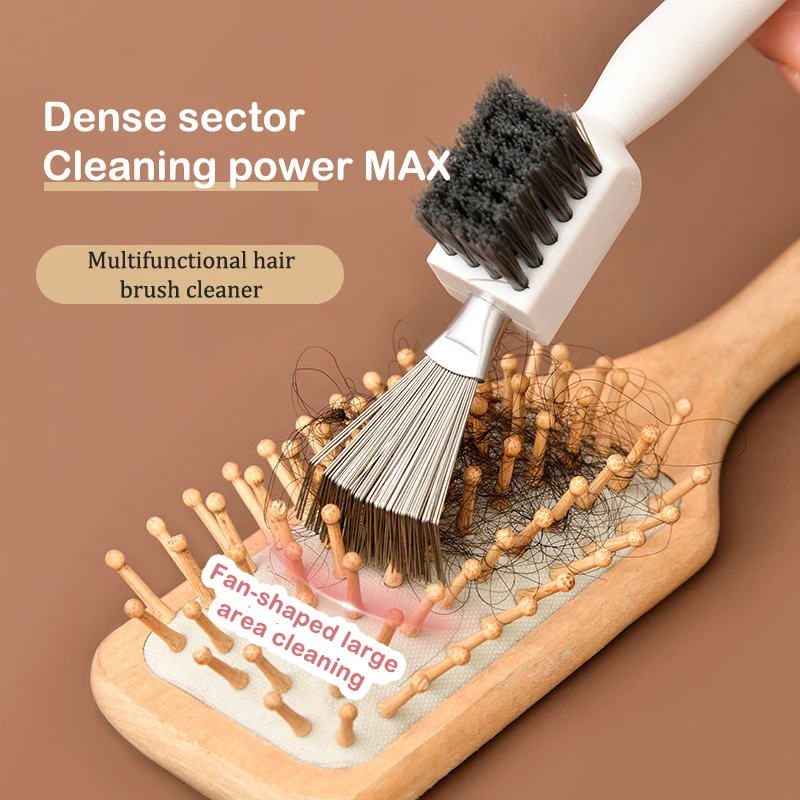2 in1 Comb Cleaner Delicate Cleaning Hair Brush Comb Cleaning Tools Handle Embeded Tool Airbag-comb Cleaner Edge Brush