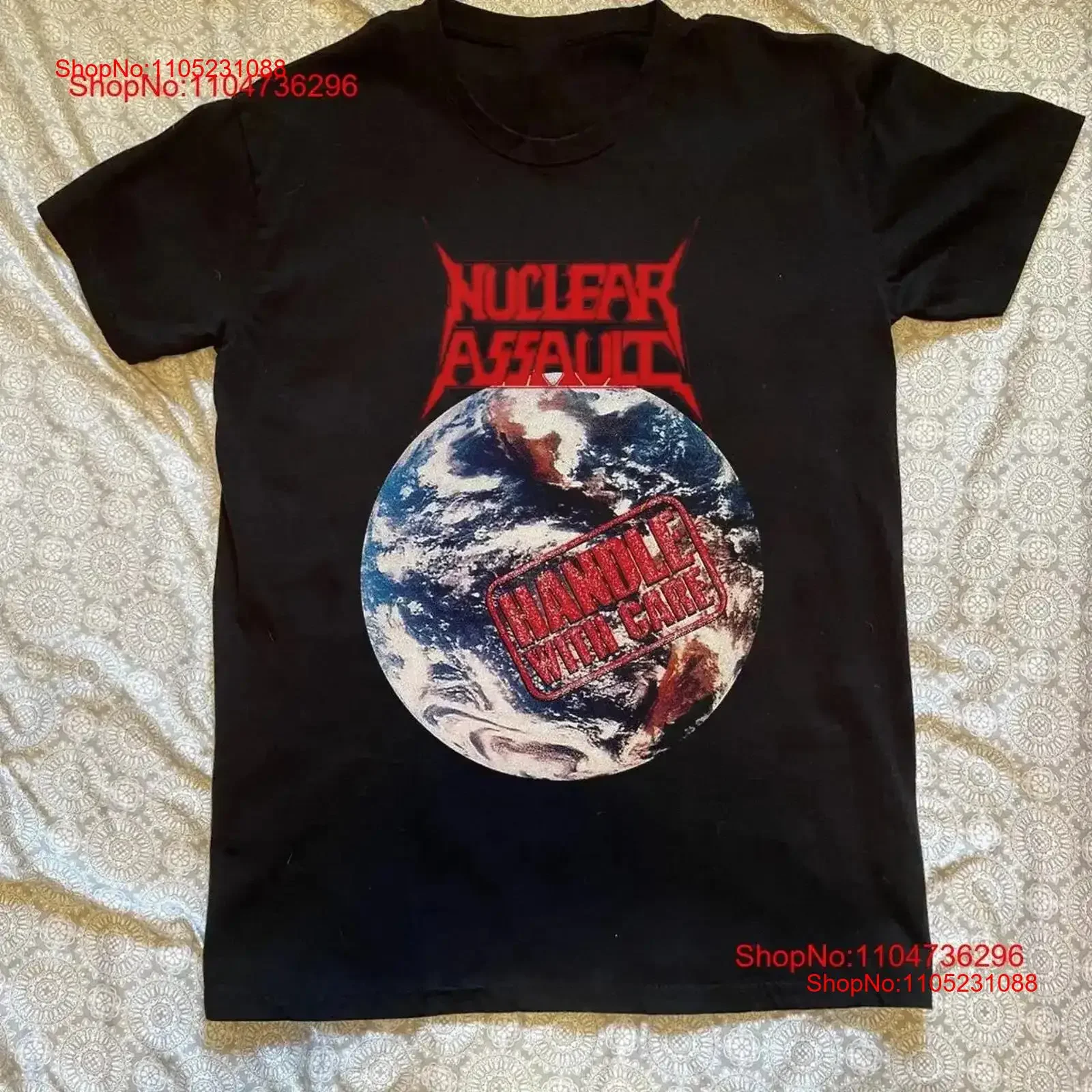 

Ядерная штурмовая ручка с уходом Черная футболка всех размеров AM453 винтажная стираная слегка универсальная растянутая футболка для повседневного ношения