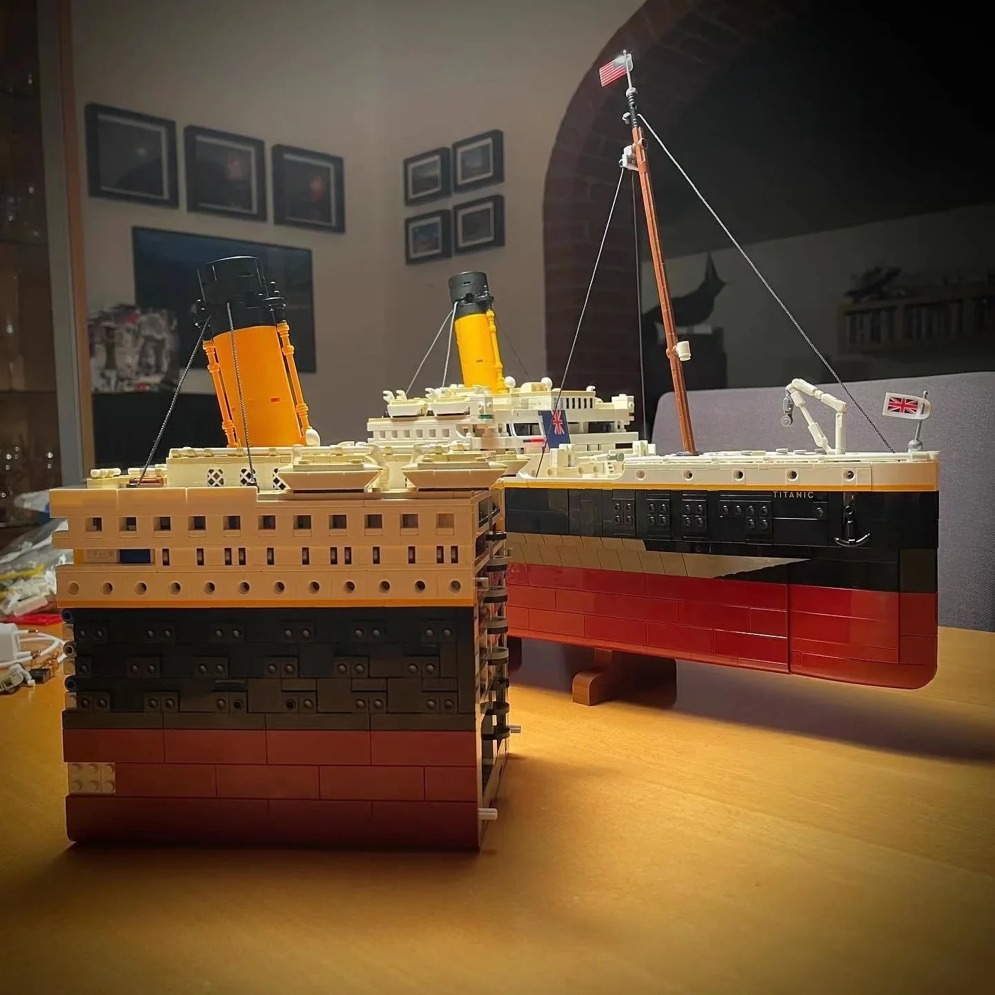 جديد 9090 قطعة قارب سياحي كبير نموذج باخرة ديكور المنزل لتقوم بها بنفسك هدية للأولاد متوافقة مع 10294