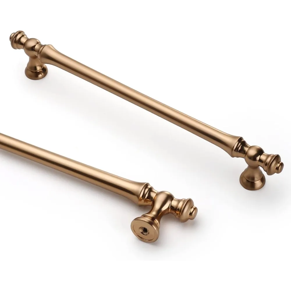 

Champagne Bronze Kitchen Cabinet Handles 7.5 Inch Brushed Brass Drawer Pulls Gold Cupboard Hardware