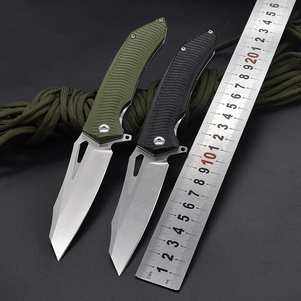 M390 Steel G10 Handle Ball Bearing Pocket Folding Knife Camping Hunting Outdoor Survival EDC Jungle Lifesaving Tool Cutter