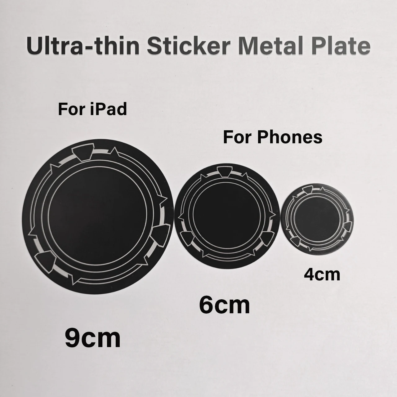 Ultradünne 4cm/6cm Handy-Rückseiten-Aufkleber Metallplatte für Magnethalter 9cm Metall für iPad/Tablet-PC Universelle Eisenplatte – Detail 8