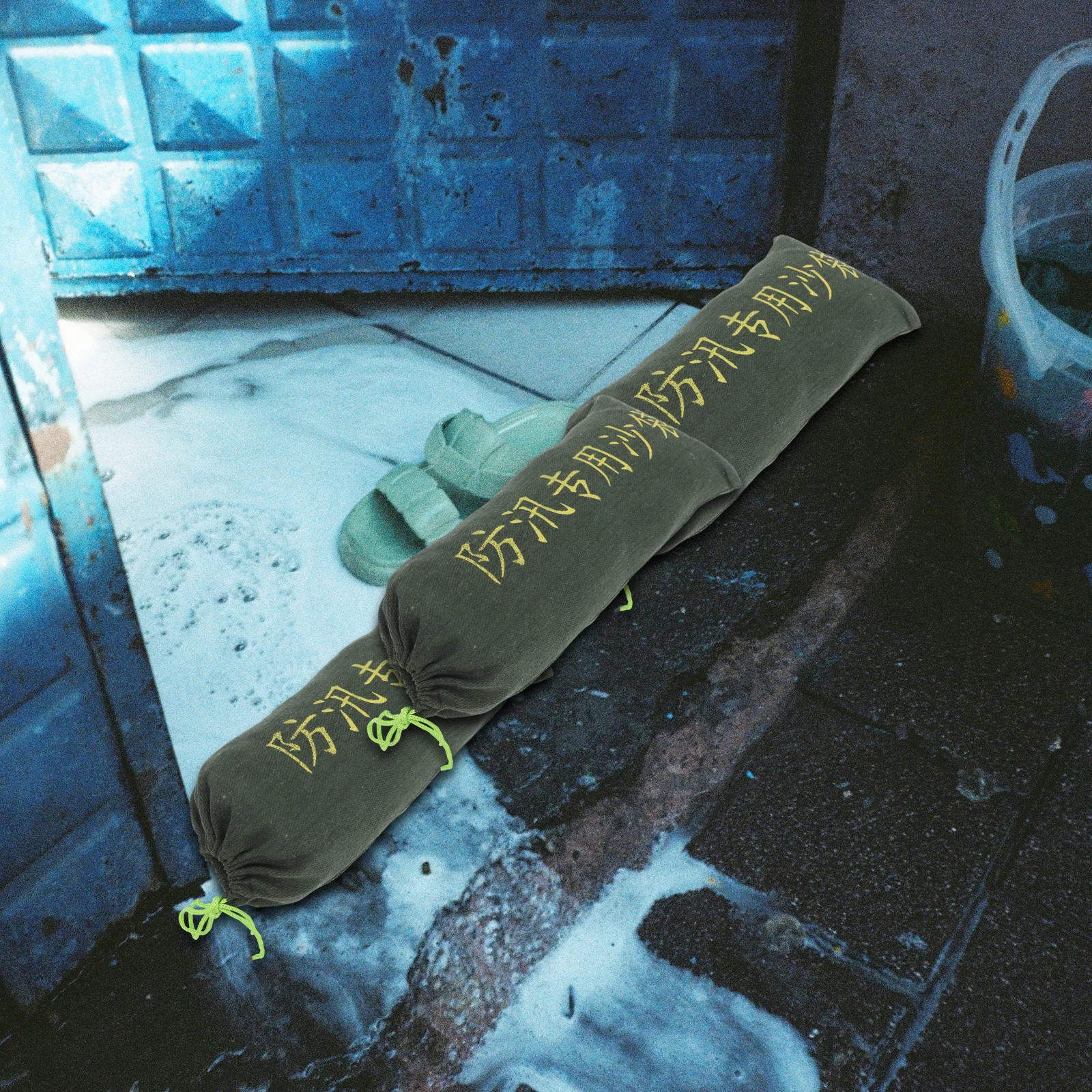 Bolsas de arena para Control de inundaciones, lona duradera, bolsa de arena activada por agua con cordón, barrera contra inundaciones para el hogar, garaje, sótano, 2 uds.