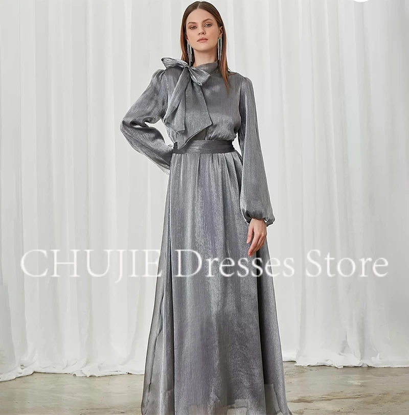 

Customized Long Sleeves Evening Dresses Vestidos De Noite Dubai Saudi Arabic Prom Dress A Line حزب اللباس Birthday Dresses