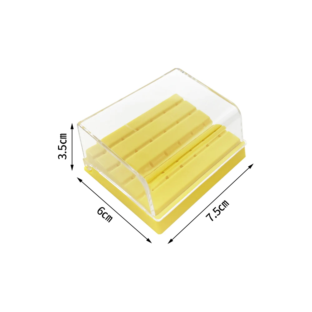 24 Holes Plastic Dental Bur Holder Disinfection Carbide Burs Block Drills Case Box for Dentist Lab High-Speed Needles Instrument