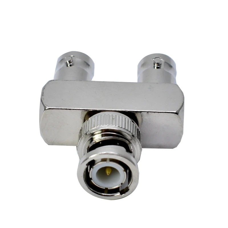 1pc BNC Male Plug To 2X Female Jack RF Adapter Q9 3 Way Connector Y F Type Monitoring Video Convertor NEW Wholesale