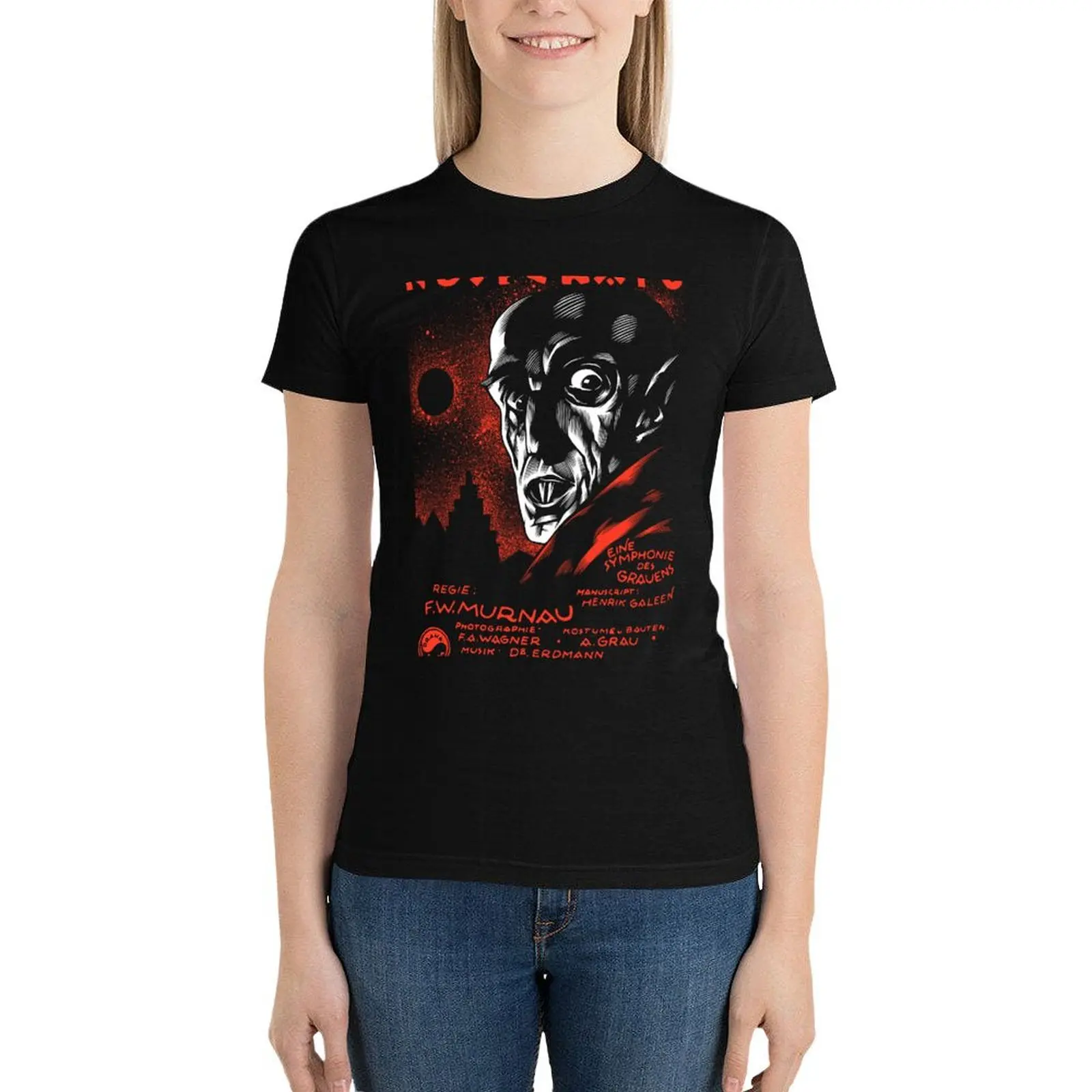 NOSFERATU t-shirt con stampa animalier camicia per ragazze camicie magliette grafiche abbigliamento donna estivo oversize