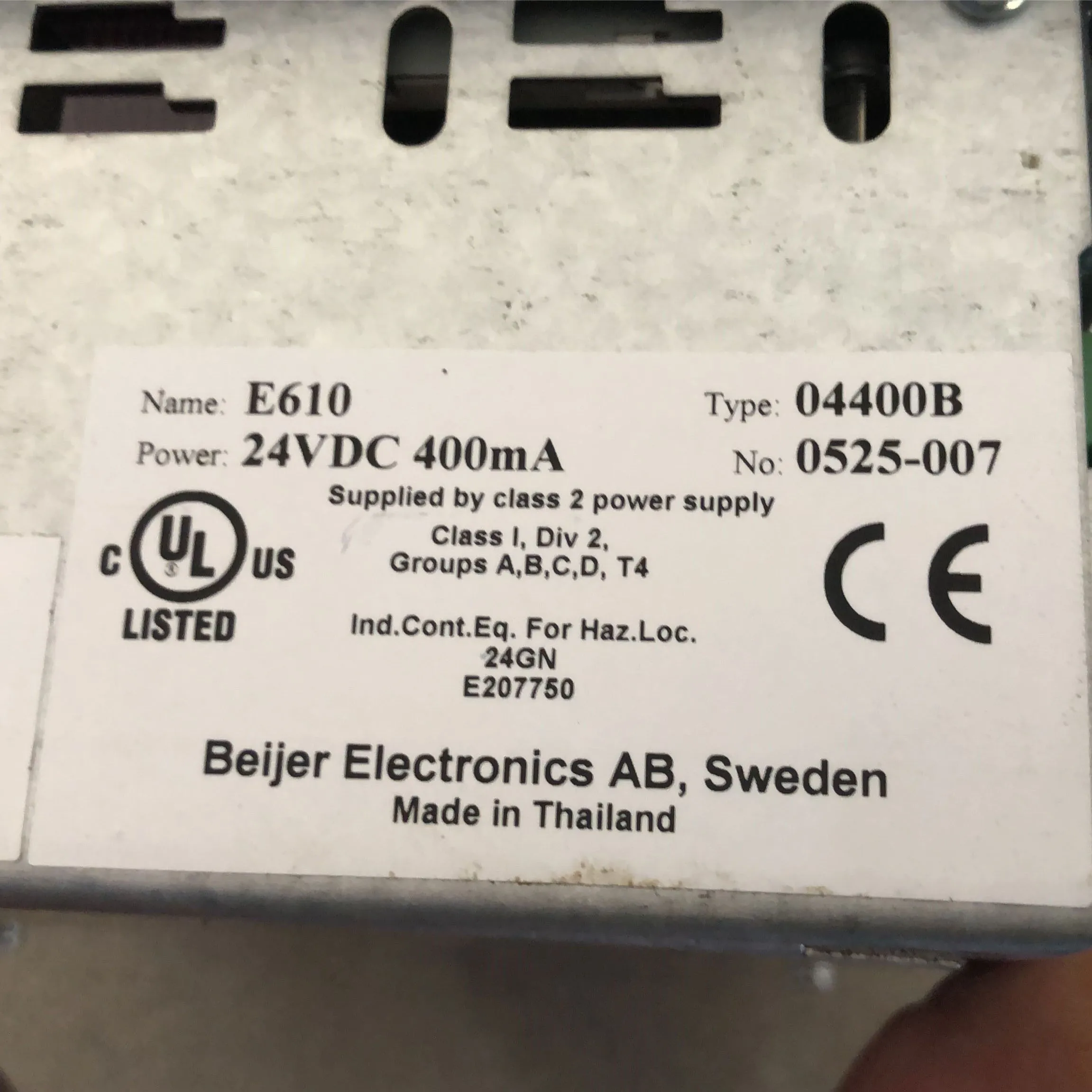 Panel sentuh Beijer E610 04400B